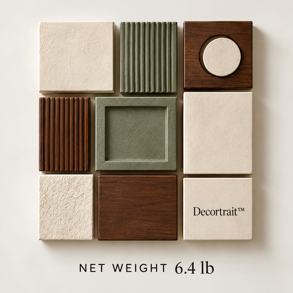 Decortrait™ Relief Grid – Textured Geometric Wall Sculpture