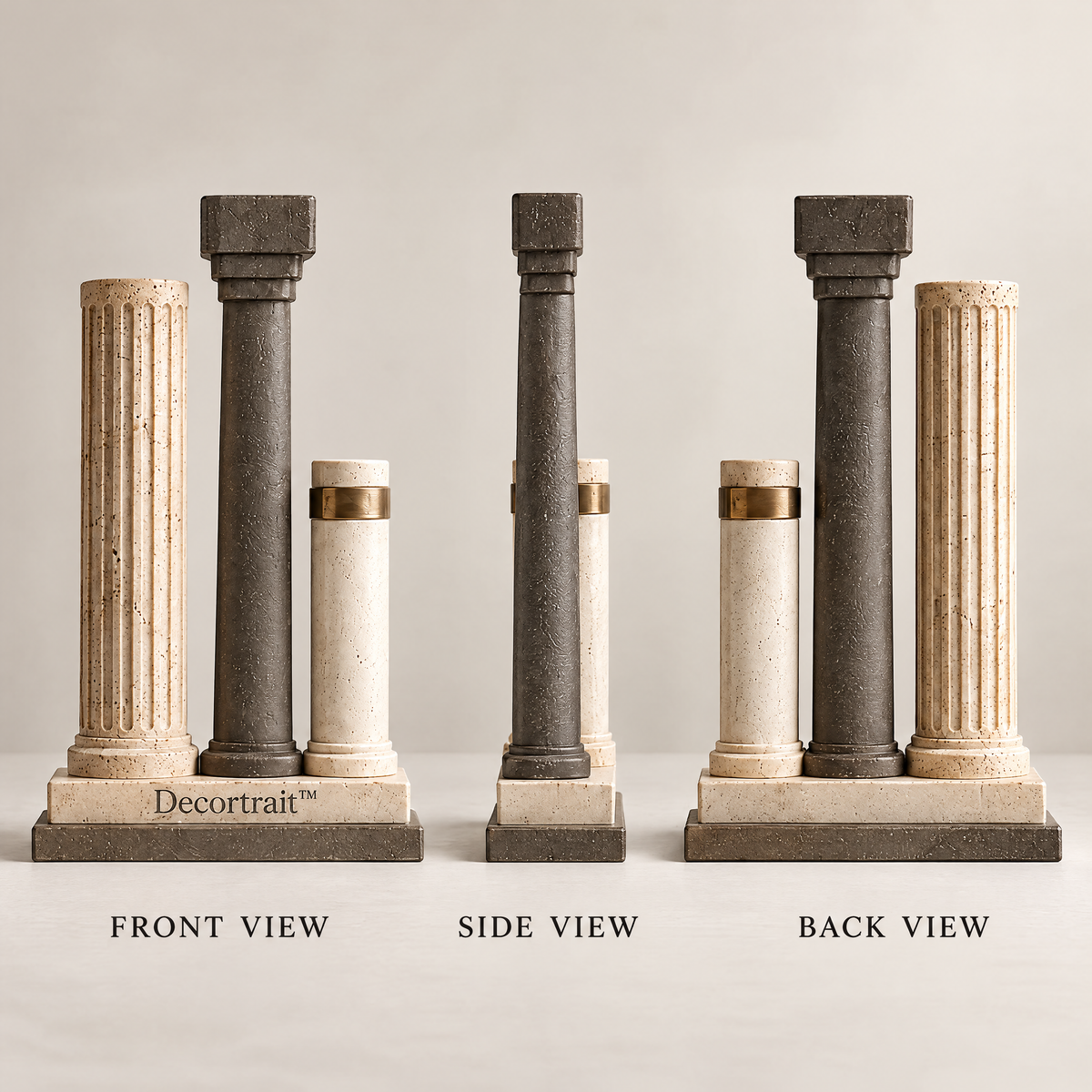 Decortrait™ Column Study – Classical Architectural Column Wall Sculpture