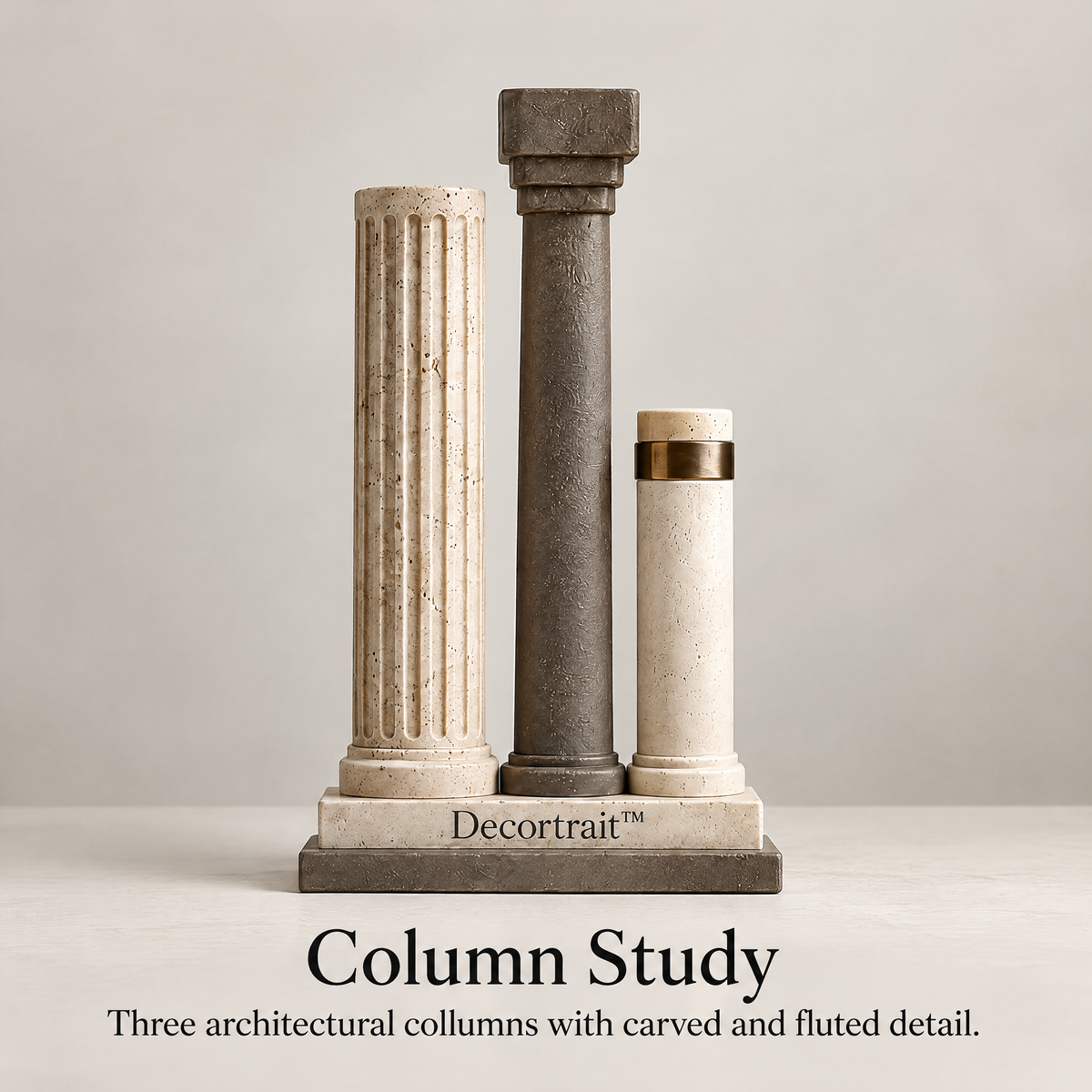 Decortrait™ Column Study – Classical Architectural Column Wall Sculpture