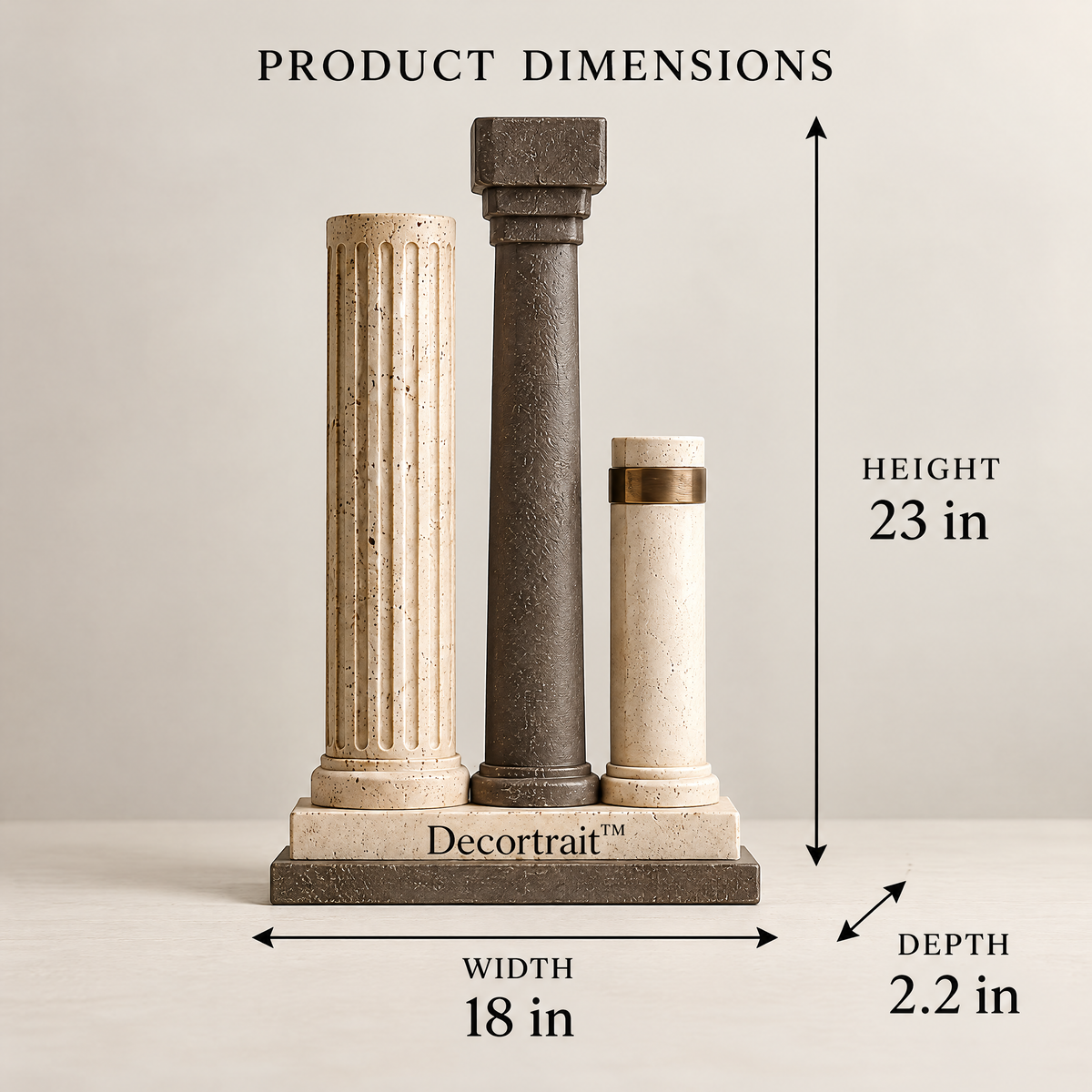 Decortrait™ Column Study – Classical Architectural Column Wall Sculpture