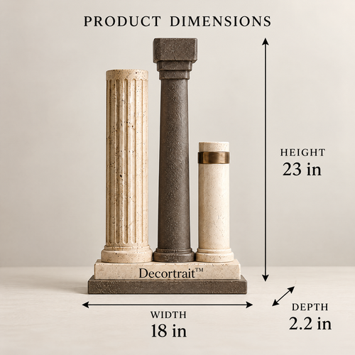 Decortrait™ Column Study – Classical Architectural Column Wall Sculpture