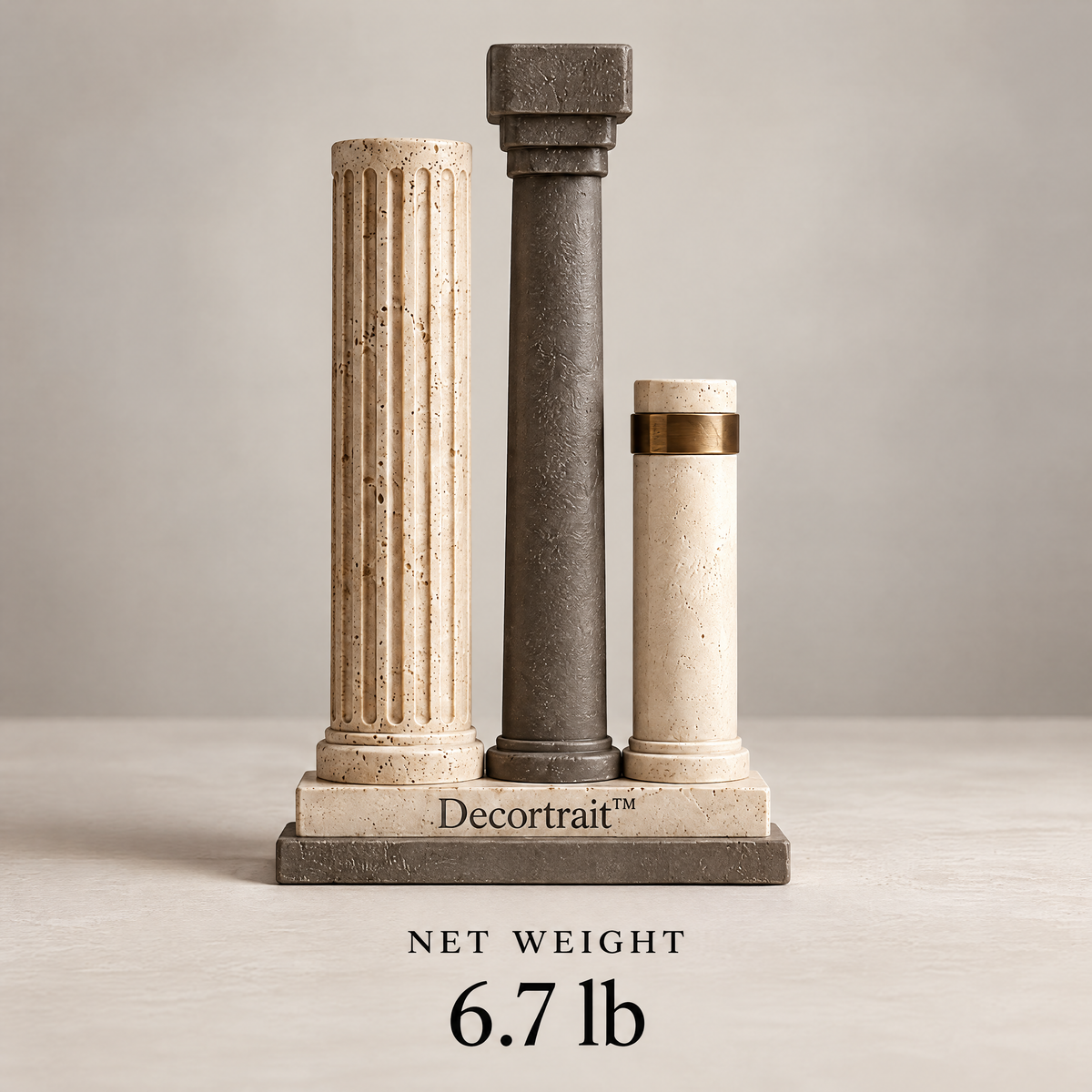 Decortrait™ Column Study – Classical Architectural Column Wall Sculpture