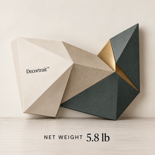 Decortrait™ Folded Plane – Geometric Relief Wall Sculpture