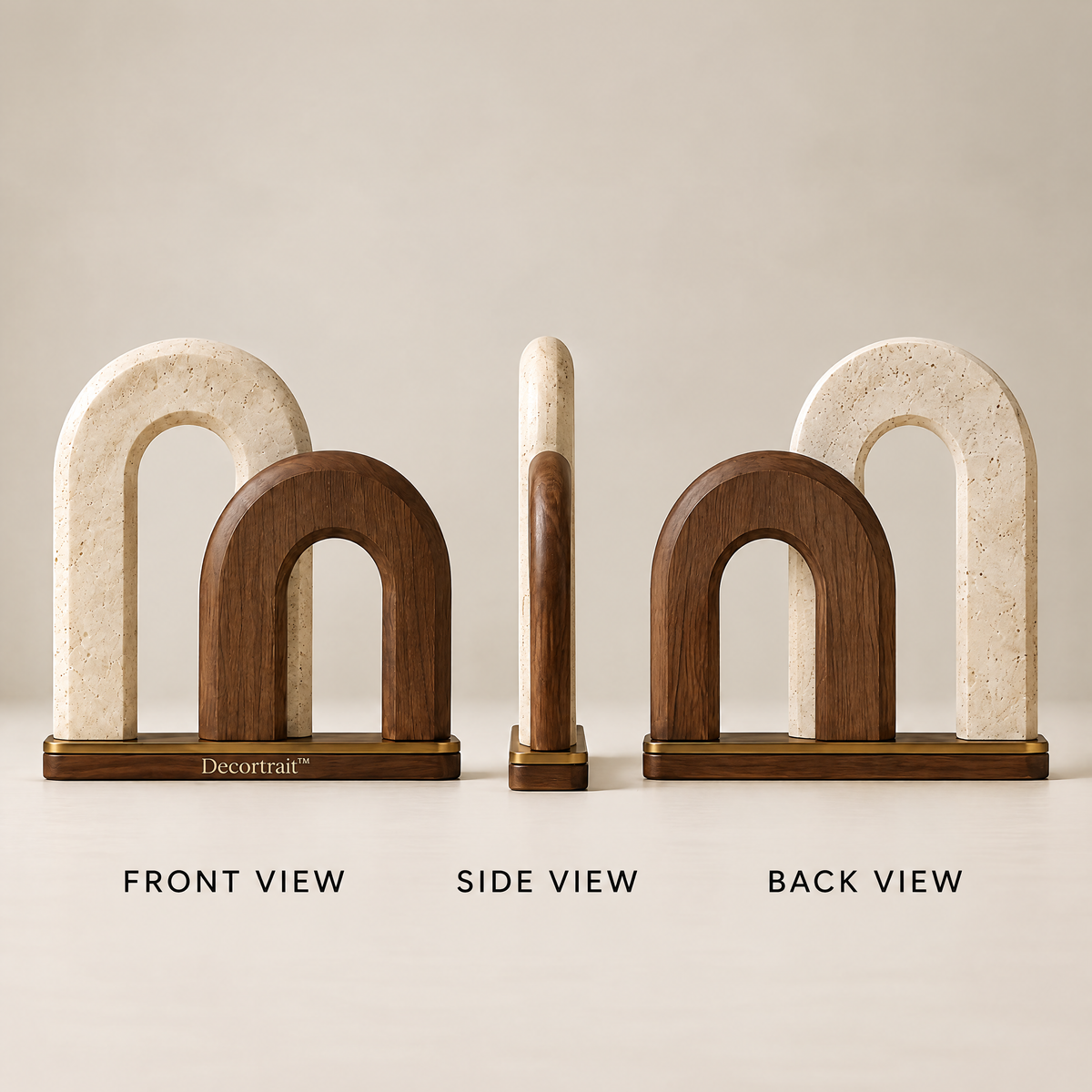 Decortrait™ Twin Arch Composition – Layered Architectural Arch Sculpture