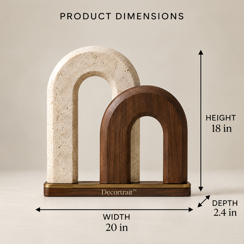 Decortrait™ Twin Arch Composition – Layered Architectural Arch Sculpture