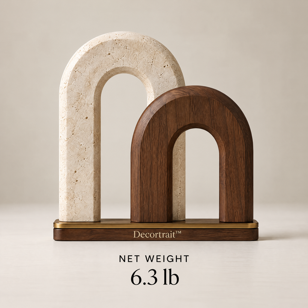 Decortrait™ Twin Arch Composition – Layered Architectural Arch Sculpture