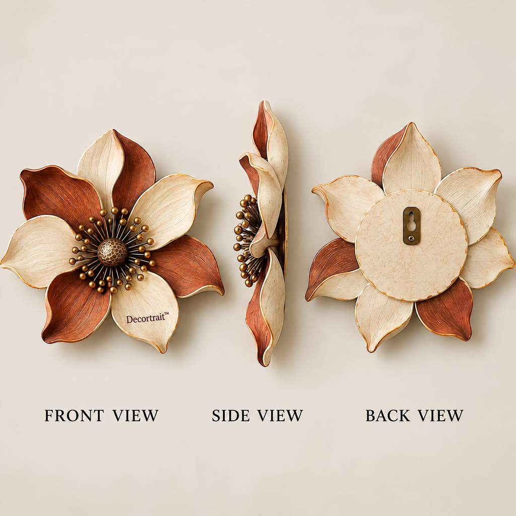 Decortrait™ Petal Nocturne – Sculptural Floral Wall Art