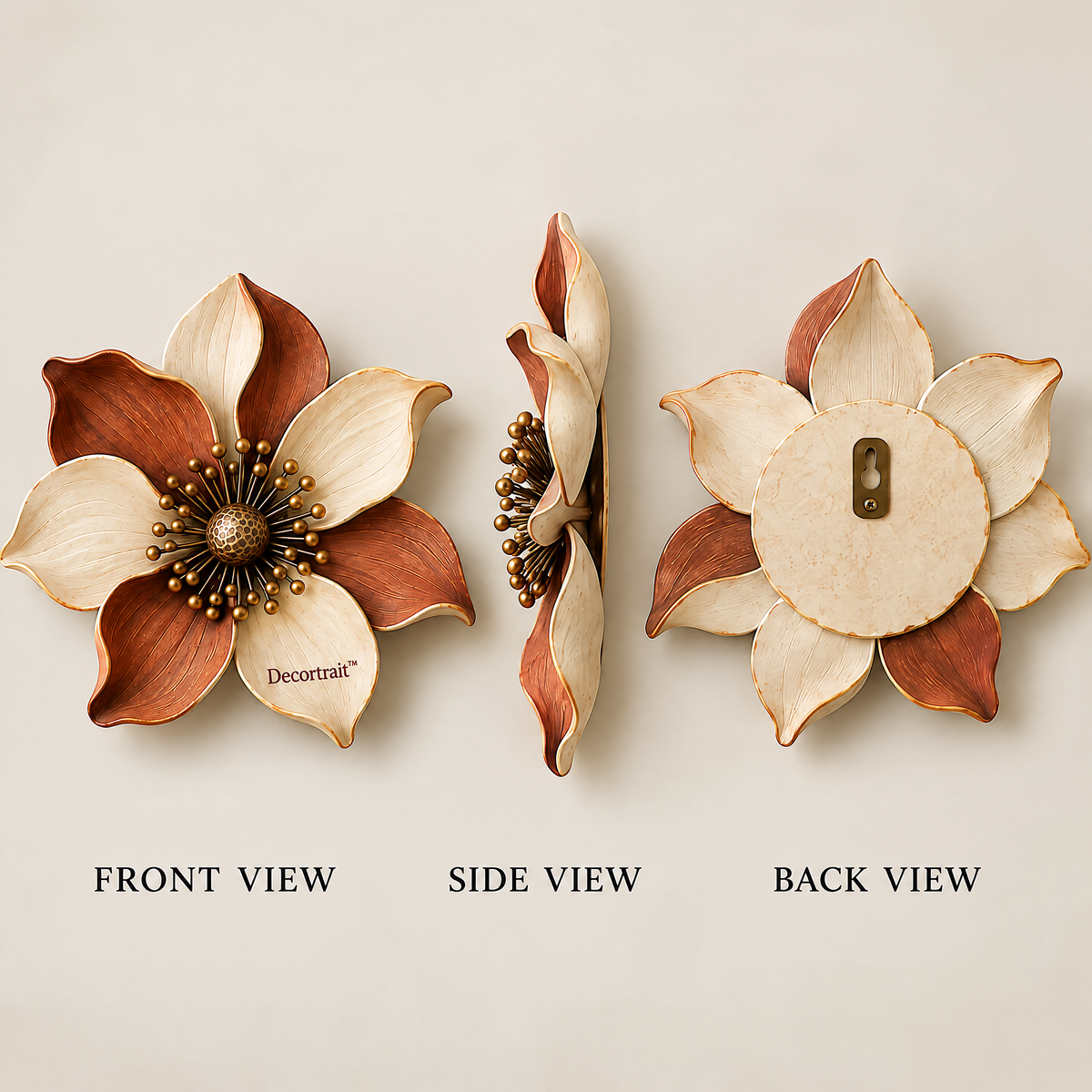 Decortrait™ Petal Nocturne – Sculptural Floral Wall Art