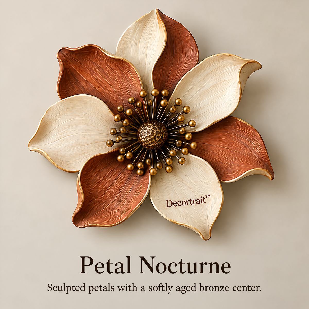 Decortrait™ Petal Nocturne – Sculptural Floral Wall Art