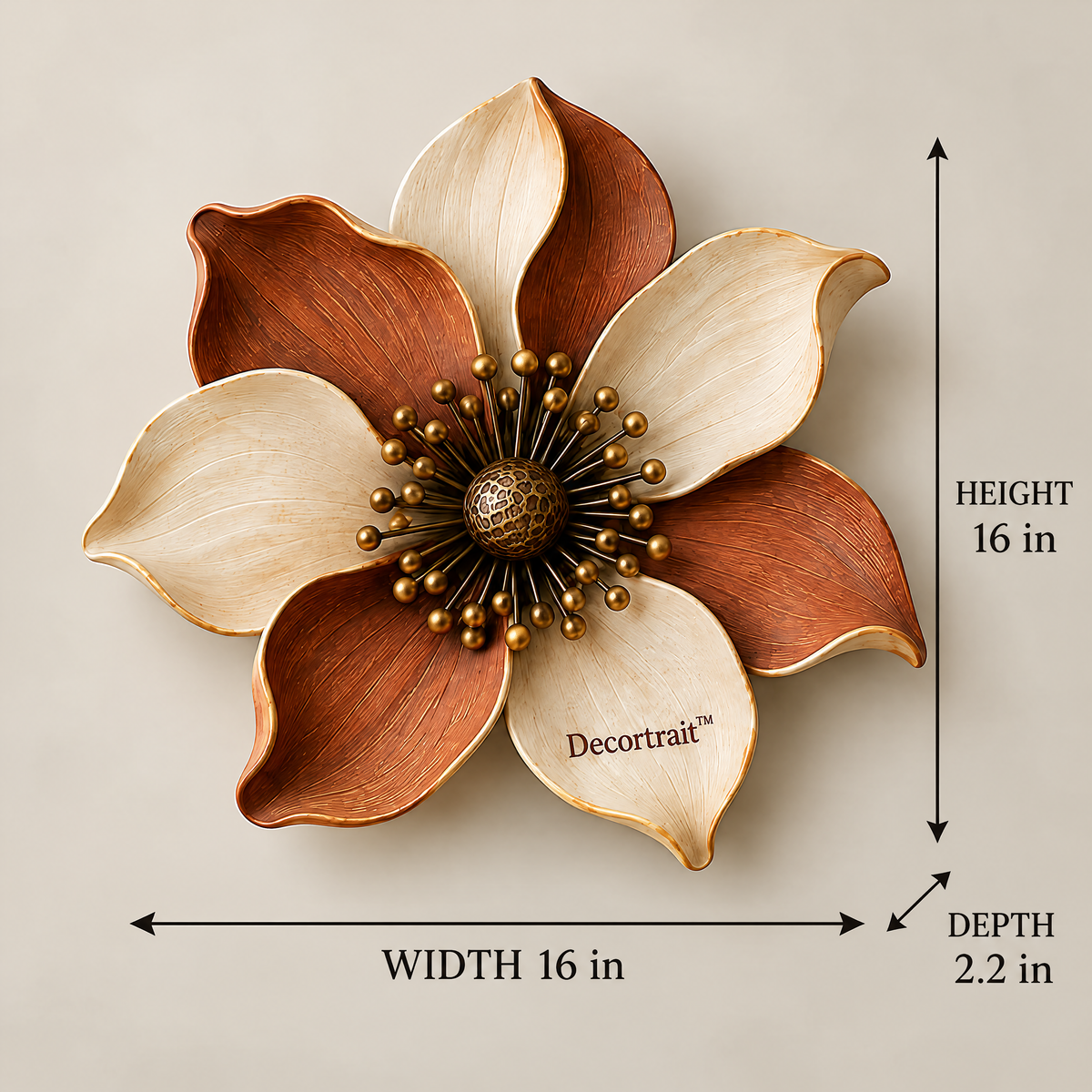 Decortrait™ Petal Nocturne – Sculptural Floral Wall Art