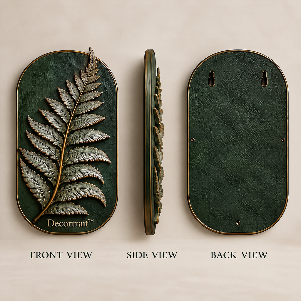 Decortrait™ Fern After Rain – Sculptural Fern Frond Wall Art