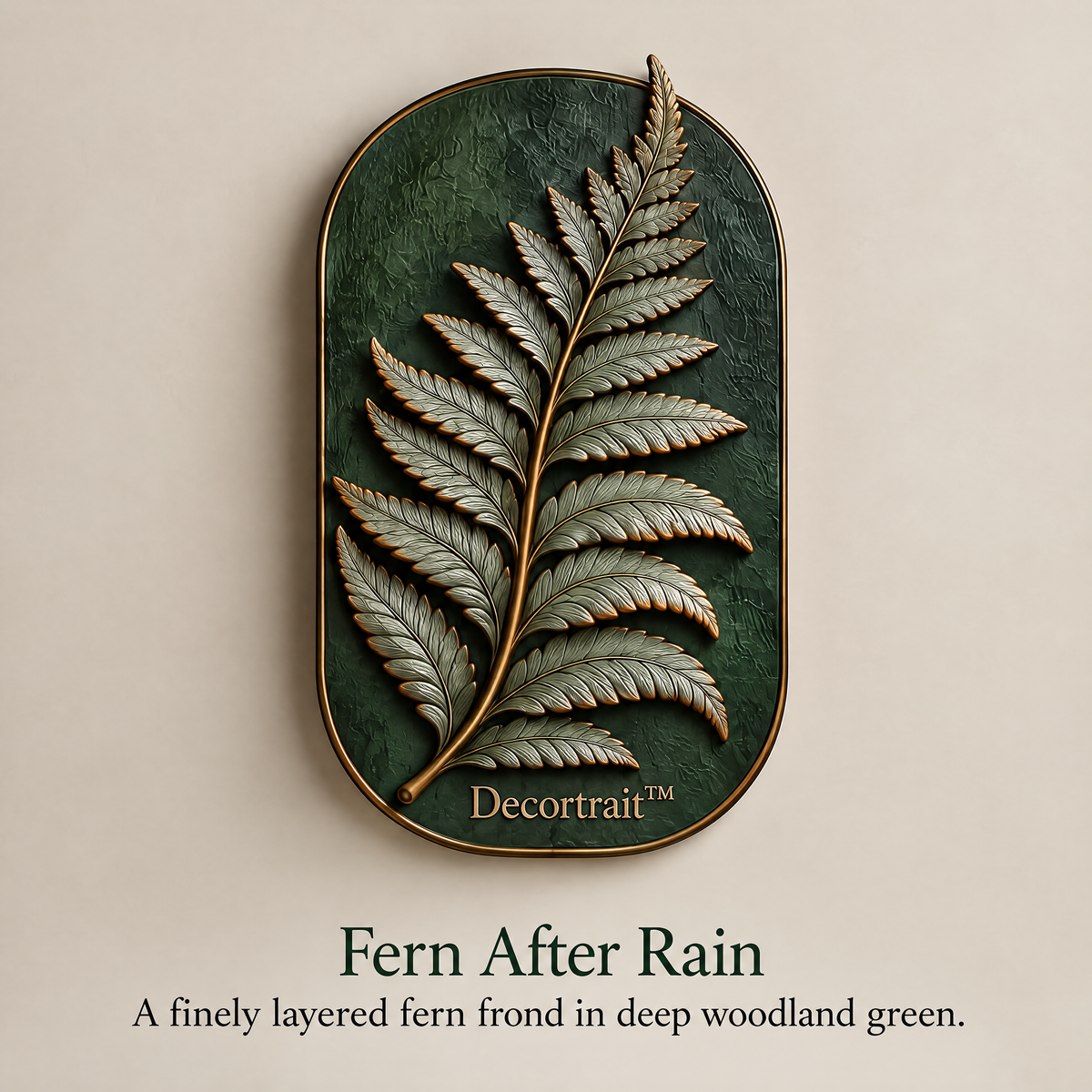 Decortrait™ Fern After Rain – Sculptural Fern Frond Wall Art