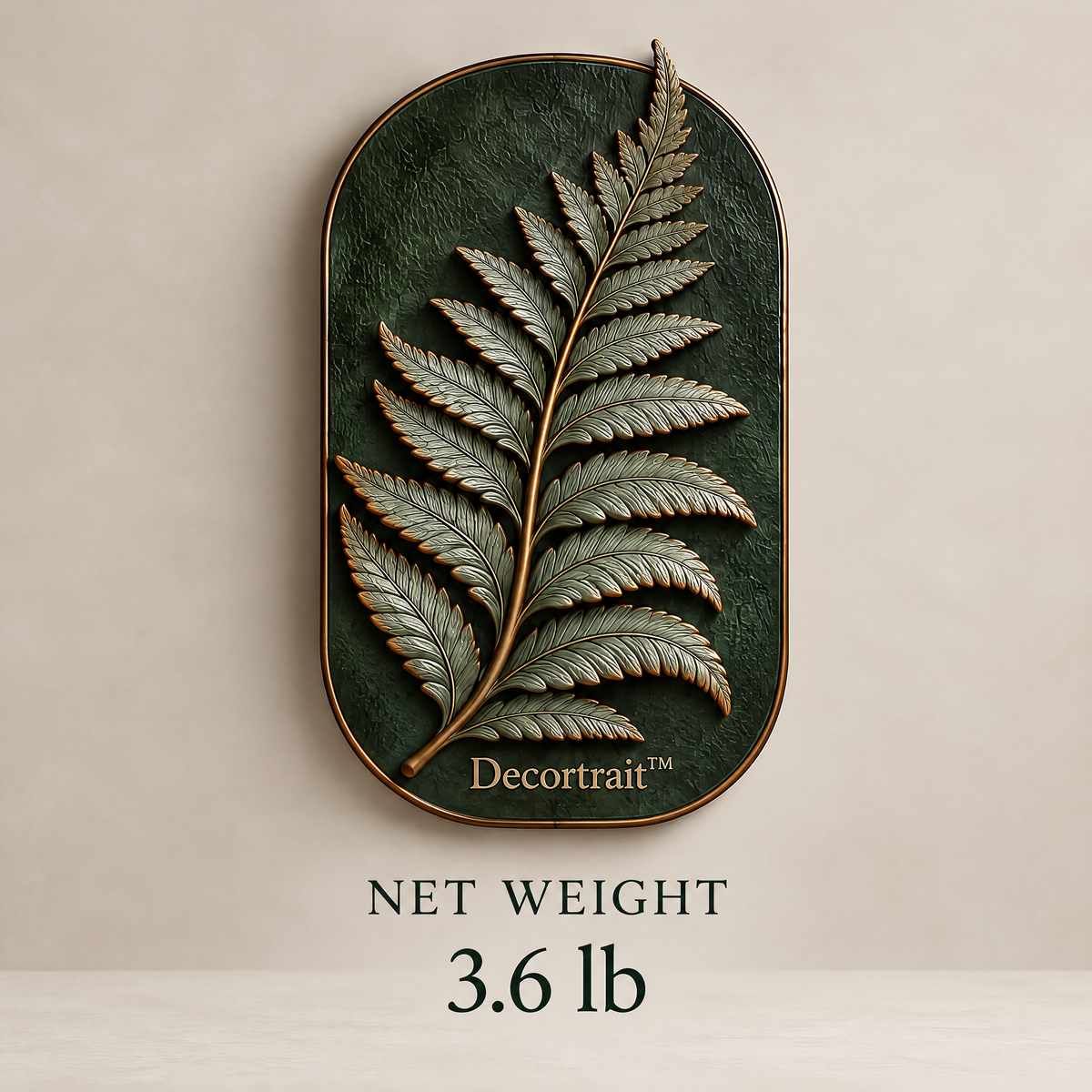 Decortrait™ Fern After Rain – Sculptural Fern Frond Wall Art