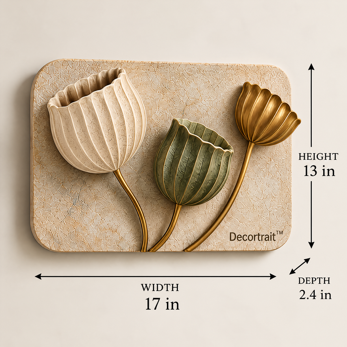 Decortrait™ Sunlit Seedpod – Sculptural Botanical Pod Wall Art