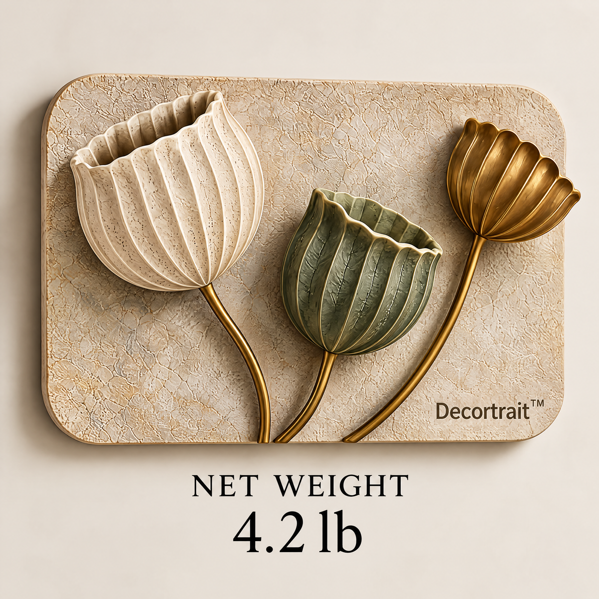 Decortrait™ Sunlit Seedpod – Sculptural Botanical Pod Wall Art