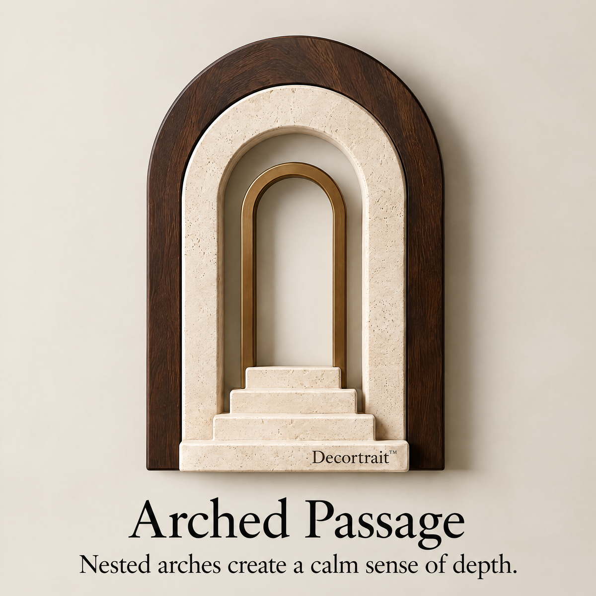 Decortrait™ Arched Passage – Nested Arch Architectural Wall Sculpture
